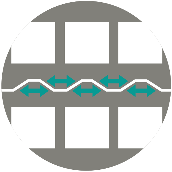 Horizontale Verzahnung der TTE® Platten für einen starken Verbund Horizontale Verzahnung der TTE® Platten für einen starken Verbund