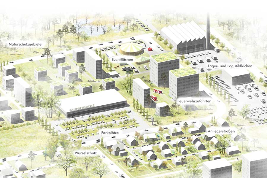 Rendering der verschiedenen Einsatzgebiete von TTE® - vom Parkplatz, über die Feuerwehrzufahrt bis zur Anliegerstraße. Rendering der verschiedenen Einsatzgebiete von TTE® - vom Parkplatz, über die Feuerwehrzufahrt bis zur Anliegerstraße.